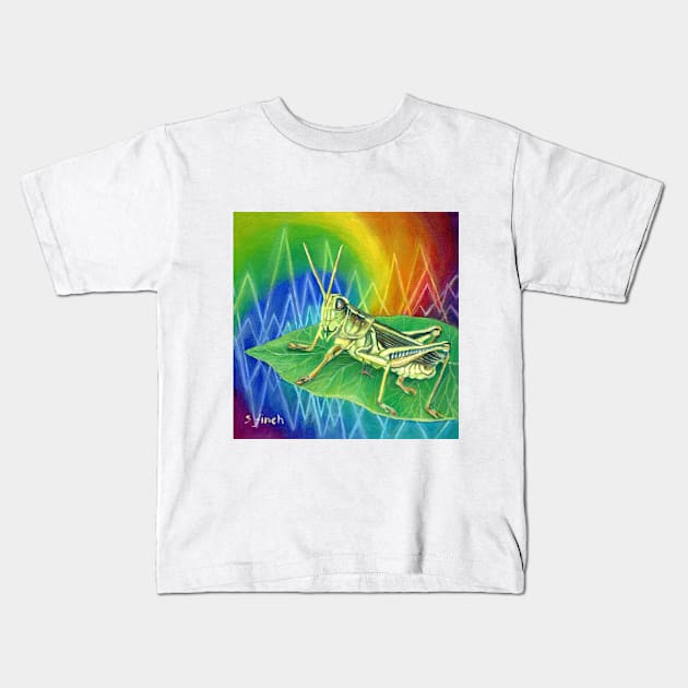 Spirit of Grasshopper Kids T-Shirt by sonia finch